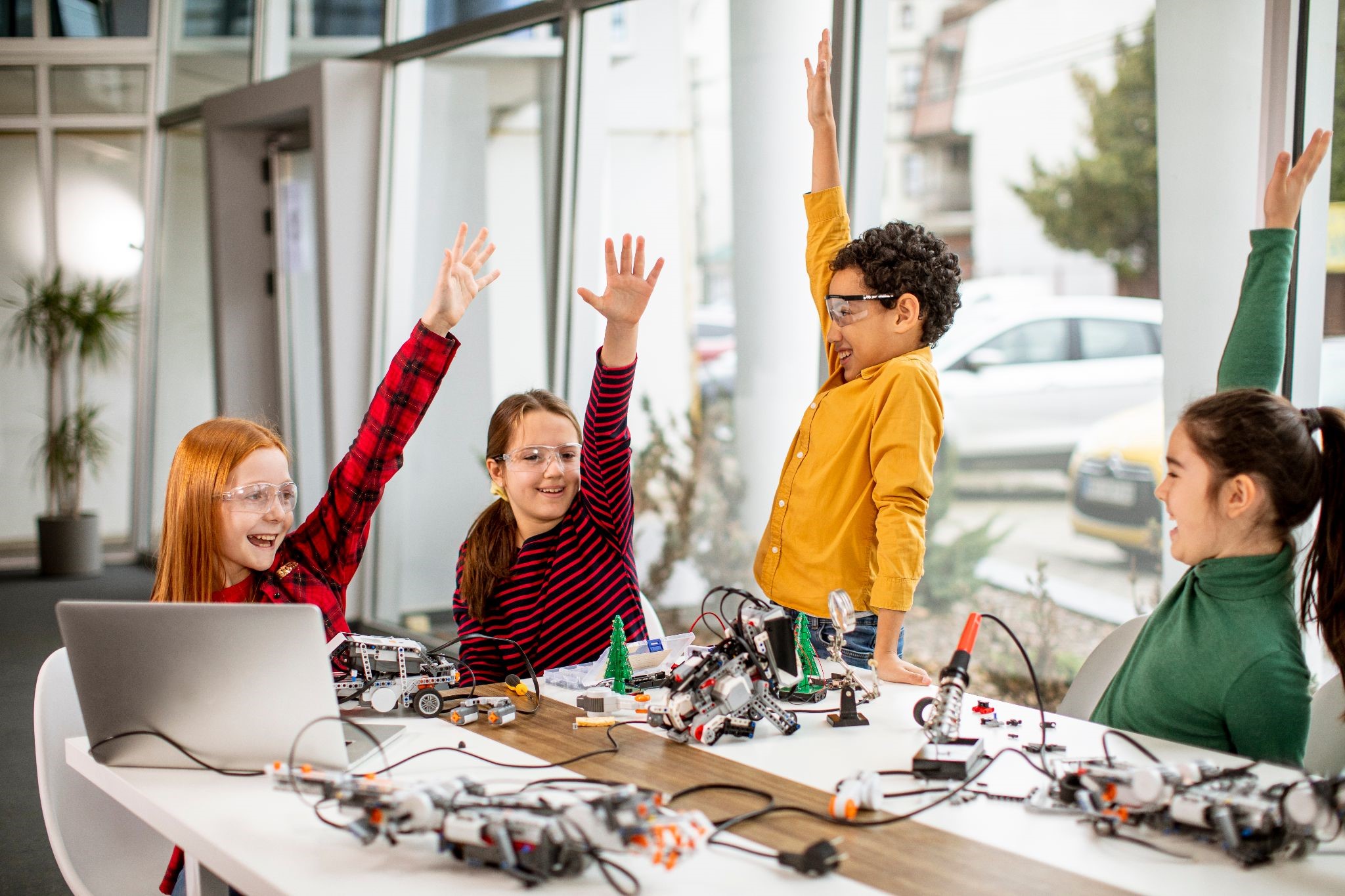 Kids Raising Hands